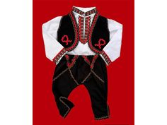 Folk Nouveau Costume. Bulgarian folk costume Material: 90% cotton and 10% elastane. Embroidery: machine embroidery Embroidery: acrylic thread. Each of the models can be sewn in any size and color. For questions, send me a private message. It will be made within a week! For more of our products, please visit our shop: https://bulgarianmystique.etsy.com Folk Style Long Sleeve Sets For Festivals, Folk Style Embroidered Festive Sets, Festive Folk Style Embroidered Sets, White Embroidered Folk Sets, Traditional Fitted Sets With Multicolor Embroidery, Traditional Costume Sets For Festivals, Embroidered Fitted Costume Sets, Folk Style Embroidered Sets For Festivals, Fitted Embroidered Costume Sets