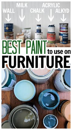 comparison of milk paint, chalk paint, all in one paint  and alkyd paint for furniture Best Paint To Use On Furniture, Accent Furniture Colors, Desk Renovation, Best Paint For Furniture, Paint For Furniture, Types Of Paint, Furniture Colors, Type Of Paint