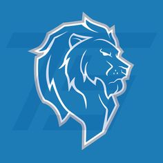 the detroit lions logo on a blue background