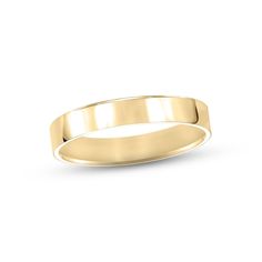 a plain wedding ring in yellow gold