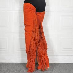 Thigh High Boots Faux Suede, Plus Size Thigh High Boots Outfit, Fall Dress Outfit With Boots, Cute Club Outfits, Cow Print Boots, Orange Cowboy Boots, Western Style Knee-high Boots For Fall Festivals, Fashion Boots Outfits, Warm Boots Women