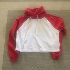 Athletic Pullover White And Red. Trendy Red Color Block Sweater, Trendy Red Sweatshirt For Spring, Casual Red Color Block Sweatshirt, Trendy Red Cotton Sweater, Red And White Sweater, Sparkly Sweater, Cropped Crewneck, Zippered Sweater, Quarter Zip Sweater