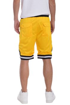 SOLID STRIPED BAND BASKETBALL SHORTS* Featuring Short Length, Regular Fit, Mesh, Drawstring, Elastic Waistband, Contrast Colored Stripe On Waist Rib and Bottom Hemline, Side Zippered Pockets, Two Pockets at Back, Stretched and Casual Style* 100% Polyester, Soft and Silky Mesh Fabric* Imported. Designed by USA.* Cold Machine Wash and Tumble Low Dry Recommended. Do not Bleach. Made In: Imported Solid & Striped, Women's Shapewear, Active Shorts, Eyewear Womens, Costume Outfits, Denim Jacket Women, Basketball Shorts, Fashion Sale, Mens Activewear