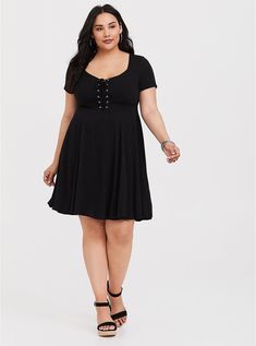 Black Challis Lace-Up Skater Dress, DEEP BLACK Summer Night Dress, Plus Size Skater Dress, Cold Shoulder Maxi Dress, Knit Wrap Dress, Challis Fabric, Floral Skater Dress, Trapeze Dress, Maxi Jersey Dress, Maxi Shirt Dress