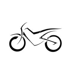 a black and white drawing of a motorbike on a white background - stock photo