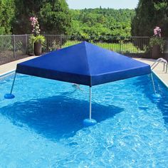 PRICES MAY VARY. 【Instant Shade on the Water 】- Transform your pool or lake experience with the Sunjoy Floating Pool Canopy. This 10×10 navy fabric canopy provides instant shade, allowing you to escape the scorching heat and enjoy your aquatic adventures in cool comfort. 【Durable & Reliable】- Made of durable Oxford and a steel and aluminum frame, this gazebo is built to withstand the elements and the test of time; enjoy long-lasting durability and peace of mind knowing your canopy will hold up w Pool Canopy, Floating Canopy, Pool Gazebo, Portable Canopy, Pool Shade, Fabric Canopy, Roof Colors, Water Adventure, Navy Fabric