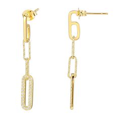 Earring Back: PostSetting: PaveStone: Cubic ZirconiaStone Cut: RoundStone Millimeter Measurement: 1.5 Mm Width, 1.5 Mm LengthMetal Color: YellowEarring Length: 36.7mmEarring Width: 4.9mmMetal: 18k Gold Over SilverCare: Polishing ClothStone Type: 48 Cubic ZirconiaCountry of Origin: Imported Classic Gold Diamond Drop Earrings, Luxury Gold Linear Earrings With Prong Setting, Gold Diamond Earrings For Anniversary, Gold Tarnish Resistant Diamond Earrings, Gold Diamond Earrings Tarnish Resistant, Gold Tarnish-resistant Diamond Earrings, Gold Linear Dangle Earrings With Diamond Accents, Gold Linear Earrings With Diamond Accents For Anniversary, Luxury Gold Cubic Zirconia Linear Earrings