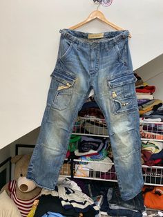 📌 BUY MORE AND SAVE MORE!! ADDITIONAL EACH ITEM $5 FOR  SHIPPING* Hi All!! May our beloved customer have a great day😁 ✅ I Just go back from our local bin thrift shop and find beautiful Zola Denim kargo jeans  in good condition! 😁 ✅PLEASE READ THE DESCRIPTION BELOW BEFORE PURCHASING.  Zola denim kargo baggy y2k ✅ waist inch 33 ✅ length inch 42.5 ✅ thight inch 12.5 ✅front rise inch 11.8 ✅leg opening inch 9.5 ✅inseam 32.5 ✅knee 9.5 ✅ good condition. 1 buckle hook missing. See picture. Others. Ju Vintage Style Loose Fit Cargo Jeans For Streetwear, Vintage Baggy Cargo Jeans For Streetwear, Baggy Vintage Cargo Jeans For Streetwear, Vintage Cargo Jeans For Streetwear, Vintage Baggy Cargo Jeans With Pockets, Vintage Straight Leg Cargo Jeans With Side Pockets, Vintage Cargo Jeans With Patch Pockets For Streetwear, Vintage Denim Blue Cargo Jeans, Vintage Straight Leg Cargo Jeans For Streetwear