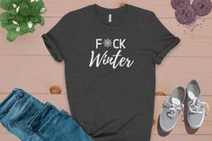 🎄🎁Attention! 🎄🎁 Please note products ordered after December 13th, 2020 are not guaranteed to arrive before Christmas. We will do our best to get you your orders as fast as we can. Have a happy holiday!F winter funny tee. 🎄🎁Attention! 🎄🎁 Please note products ordered after December 13th, 2020 are not guaranteed to arrive before Christmas. We will do our best to get you your orders as fast as we can. Have a happy holiday!   Soft lightweight shirt with just the right amount of stretch! * 100% combed and ring-spun cotton (heather colors contain polyester) * Fabric weight: 4.2 oz (142 g/m2) * Shoulder-to-shoulder taping * Side-seamed  If sleeves are rolled or shirt is knotted please know this is for picture purposes only.  Colors may vary slightly from screen to screen. ----------------- Cheap Winter T-shirt With Funny Print, Winter Funny, Winter Tees, Have A Happy Holiday, Funny Aprons, Winter T Shirts, Winter Shirts, Happy Holiday, Business Outfits