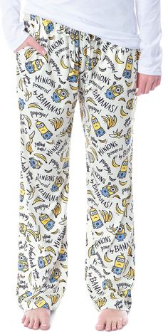 PRICES MAY VARY. THESE ARE OFFICIALLY LICENSED LOUNGE PANTS - Intimo specializes in high-quality, officially licensed sleepwear for men, women, boys, and girls. Intimo is the industry leader in pop culture products and apparel that deal with the entertainment industry in comic books, tv shows, movies, music, sports, and what's trending. SIZING / SOFT FABRIC BLEND - The pants themselves are made of a soft 92% polyester and 8% spandex fabric blend. They are listed in women's sizing. For a visual r Sleepwear For Men, Despicable Minions, Gift Wishlist, Pajama Bottoms Womens, Visual Reference, Cute Pjs, Womens Pajamas Pants, Stage Outfit, Cute Pajamas