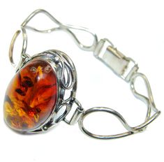 Handmade Unique 925 Sterling Silver bracelet with unique one of a kind Amber,  24.80 grams of marvelous handcrafted jewelry design. Only one piece availble ready to ship! It's unique worldwide bracelet - simply piece of art in world of fine jewelry. Vintage Design  Genuine Polish Amber .925 Sterling Silver handamde Bracelet / Cuff  BRACELET DETAILS: Weight: 24.80g; Material: Sterling Silver; Main stone: Amber; Width (widest section): L- 1 1/2, W - 1, T- 5/8 inch; Inner circumference: 6-9 inch; C Handmade Oval Sterling Silver Cuff Bracelet, Unique Handmade Oval Cuff Bracelet, Unique Silver Bracelet With Cabochon, Unique Hallmarked Round Cuff Bracelet, Unique Round Cuff Bracelet With Polished Finish, Elegant Cuff Bracelet With Cabochon For Gifts, Sterling Silver Cabochon Bracelet As A Gift, Sterling Silver Cabochon Bracelets As Gifts, Silver Artisan Bracelet With Cabochon