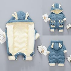 Baby Hooded Thick Velvet Snowsuit - Momorii Perlengkapan Bayi Diy, Toddler Coat, Baby Girl Clothes Winter, Baby Overall, Winter Jumpsuit, Winter Outfits For Girls, Baby Unisex, Newborn Romper