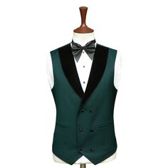 Package Includes: 1 x Jacket - 1 x Waistcoat - 1 x Pant

Stand out from the crowd at your formal events with the custom forest green tuxedo suit, crafted from the most comfortable and durable fabrics. This bold and striking tuxedo features a rich green hue that is sure to turn heads, while the black lapel on the jacket and waistcoat adds an element of sophistication and elegance to the design. Perfect for the modern gentleman who isn't afraid to make a statement, our green tuxedo is the ultimate Elegant Tailored Dark Green Blazer, Fitted Dark Green Business Suit, Dark Green Semi-formal Elegant Suit, Elegant Dark Green Semi-formal Suit, Fitted Green Tuxedo For Semi-formal Events, Elegant Green Tuxedo For Semi-formal Occasions, Tailored Winter Tuxedo Style Double Breasted Suit, Green Winter Suits With Suit Collar, Tailored Dark Green Business Suit