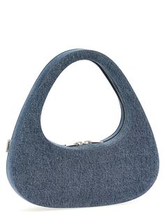 'denim Baguette Swipe Bag' Handbag Jean Baguette Bag, Chic Blue Baguette Bag, Modern Blue Rectangular Baguette Bag, Denim Baguette Bag, Designer Denim Blue Shoulder Bag, Denim Handbag, Chanel Designer, Denim Handbags, Bag Light