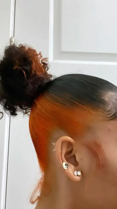 Ginger Ponytail, Orange Hair Dye, Ginger Hair Dyed, Tattoo And Meaning, Hairstyles Asian, Asian Hairstyles, Hair Asian