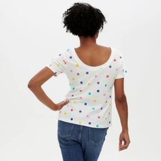 Sugarhill Brighton Lila Scoop Back Tee Like Brand New - Only Worn One Time Size Uk 8 (Equals Us Small) Retro Multi Coloured Polkadot Print Soft 100% Organic Cotton Straight Side Seams Scoop Back Smoke-Free Home No Stains, Marks, Etc. Playful Fitted Tops For Day Out, Cute Scoop Neck Top For Spring, Multicolor Scoop Neck Tops For Summer, Fitted Multicolor Scoop Neck Top, Casual White Scoop Neck Top, Everyday Multicolor Crew Neck Top, Multicolor Crew Neck Top For Everyday, Multicolor Scoop Neck Top For Spring, Playful Short Sleeve Tops For Everyday