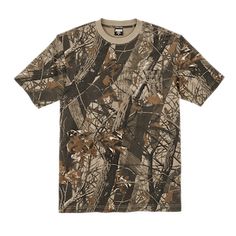 Our Embroidered Pocket T-Shirt is a heavy-duty take on a classic wardrobe staple, made with sturdy 6.5-oz. cotton that’s comfortable in any season. Printed with Realtree® Hardwoods™ camouflage. Rib-knit collar for shape retention. Filson logo embroidered on left-chest pocket. | Filson Short Sleeve Embroidered Pocket T-shirt - Hardwoods Size Large Camo Shirt Outfit, Shuffles Cutouts, Camo Shirt, Embroidered Pocket, Camo Outfits, Camo Tee, Classic Wardrobe Staples, Camo Shirts, Vintage Fits