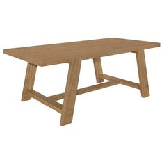 a wooden table on a white background with no one around it or the table top