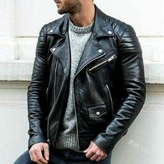 Quilted Slim Fit Motorcycle Biker Jacket Men's Genuine Leather Jacket on Storenvy Moto Leather Jacket With Pockets, Leather Jacket For Biker Events With Ykk Zipper, Biker Style Leather Jacket With Pockets, Winter Biker Jacket With Ykk Zipper And Long Sleeves, Long Sleeve Leather Jacket For Biker Events, Moto Leather Jacket With Ykk Zipper, Urban Biker Jacket With Zipper Closure And Long Sleeves, Urban Biker Jacket With Zipper Closure, Casual Outdoor Biker Jacket With Zipper