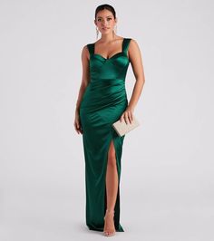 Lorelli Formal Satin Wrap Long Dress Formal Satin Dress, Wrap Long Dress, Summer Trends Outfits, Luxe Style, Summer Bodycon Dress, Long Midi Dress, Green Prom Dress, Satin Prom Dress, Pink Prom Dresses