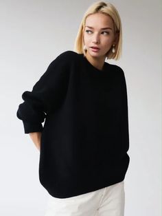 Luxurious Comfort Immerse yourself in unparalleled coziness with the soft and plush fabric of our Crew Neck Sweaters. Perfect for chilly days, these sweaters provide warmth without compromising on style. Chic Design Aesthetic Winter Knitwear, Jumper Outfit, Women Sweaters Winter, Boatneck Sweater