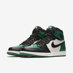 Brand: Air Jordan Model: Air Jordan 1 Retro High OG Nickname: 'Pine Green 1.0'Colorway: Pine Green / Black - SailSKU: 555088-302Release Date: 09/22/2018 Air Jordan 9, Jordan Model, Exclusive Sneakers, Air Jordan 1 Retro High Og, Nike Sb Dunk, Air Jordan 1 Retro High, Leather High Tops, Nike Sb Dunks, Air Jordan 3