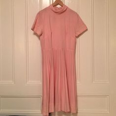 Vintage Cotton Candy Pink Dress. There Is No Label Of Any Kind, Could Have Been Custom Made. Fits Like A M/L / 8. Never Worn (By Me), Seems To Be In Perfect Condition. Pink Pleated Midi Dress For Daywear, Pink Fitted Casual Vintage Dress, Casual Pink Vintage Dress With Short Sleeves, Casual Pink Short Sleeve Vintage Dress, Short Sleeve Lined Midi Dress For Daywear, Feminine Short Sleeve Lined Midi Dress, Feminine Vintage Short Sleeve Dress For Daywear, Feminine Short Sleeve Vintage Dress For Daywear, Vintage Cotton Candy