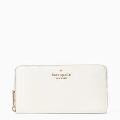 Nwot Kate Spade Wallet Luxury White Wallets For Gifts, Luxury White Wallet Perfect For Gift, Classic Rectangular Kate Spade Wallet, Elegant White Wallet As A Gift, Elegant White Wallet As Gift, Elegant White Wallets For Gifts, Elegant White Wallets For Gift, Classic Kate Spade Wallets For Daily Use, White Kate Spade Wallets As Gift