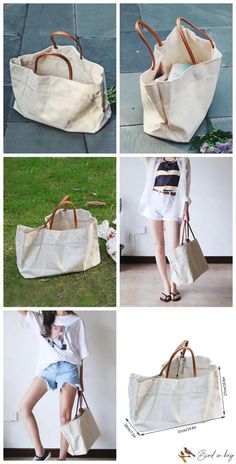 BirdinBag – Stylish Canvas Shoulder Tote: Womens Casual Medium Handbag for Shopping – Bird in Bag Simple Hobo Tote Bag For Daily Use, Simple Tote Hobo Bag For Daily Use, Casual Canvas Bucket Satchel, Simple Everyday Hobo Tote Bag, Casual Canvas Pouch Bag For Daily Use, Casual Rectangular Canvas Bag For Daily Use, Large Capacity Rectangular Canvas Shopping Bag, Casual Rectangular Bags For Everyday Use, Casual Beach Bag Pouch For Everyday Use