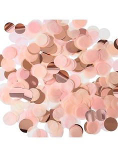 a pile of pink and brown confetti