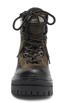 Take on the worst weather in this winter boot grounded on a treaded sole and lined with fleece. 2" heel; 1 1/4" platform Lace-up style Leather and textile upper/synthetic lining and sole Imported Sam Edelman, Up Styles, Winter Boot, Womens Boots, Nordstrom, Lace Up, Boots, Lace, Heels