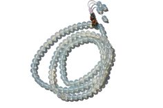 Features: Necklace consists of 108 beads with a Guru bead, positioned at the center of the strand, marking the completion of one full round of the mala. Size is 8mm Material: Made from moonstone known for its shimmering, iridescent play of colors, a pearlescent glow. Handcrafted by skilled artisans to ensure high quality. Symbolism: Often associated with the moon and its cycles. Represents intuition, emotional balance, and feminine energy. Purpose: Used in meditation and healing practices to enhance intuition, creativity, and emotional stability. It is believed to bring calm and clarity. Beautiful gift: Comes with a cotton drawstring bag for storage, travel and perfect for a gift. Aesthetically pleasing beaded necklace for jewelry and spiritual tools. Spiritual Style Faceted Round Beaded Necklaces, Spiritual Style Round Faceted Beads Necklace, Spiritual Round Bead Crystal Necklaces For Beach, Spiritual Crystal Necklaces With Round Beads For Beach, Spiritual Oval Beads Crystal Necklace With Adjustable Fit, Spiritual Crystal Necklaces With Oval Beads, Adjustable Crystal Necklace With 8mm Round Beads, 108 Beads For Healing, Meditation Crystal Necklaces With Faceted Round Beads