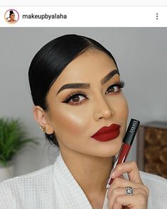 Best Matte Lipstick, Red Lips Makeup Look, Brown Girls Makeup, Chic Makeup, Pictures Makeup, Nail Bar, Bride Makeup, Makeup Goals