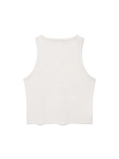 White Stretch Crew Neck Tank Top, Stretch Tops For Summer Streetwear, White Fitted Chic Crop Top, White Sleeveless Trendy Crop Top, White Cotton Sporty Tank Top, White Stretch Casual Tops, White Cropped Stretch Tank Top, Spring Cotton Athleisure Top, Basic White Cotton Tank Top