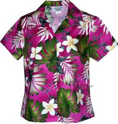 PL348-3688 Ladies Aloha Fitted Shirts [Pink] - Women's Hawaiian Shirts - Hawaiian Shirts | AlohaOutlet SelectShop Pink Tropical Top With Camp Collar, Fitted Hawaiian Collared Top, Fitted Collared Hawaiian Top, Fitted Hawaiian Collared Shirt, Fitted Collared Hawaiian Shirt, Hawaiian Shirt Women, Clothing Aesthetic, Hawaiian Shorts, Tropical Shirts