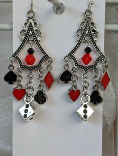 This Dangle & Drop Earrings item by JudysJewelzCreations has 101 favorites from Etsy shoppers. Ships from Fort Lauderdale, FL. Listed on Oct 1, 2023 Crystal Dice, Lucky Earrings, Dice Earrings, Cards Poker, Night Theme, Red Queen, Oct 1, Dog Drawing, Blackjack