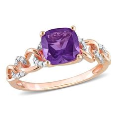 The Everly Women's Amethyst 10k Rose Gold Ring is a beautifully crafted set designed to add elegance to any outfit. Each piece in this set is made from high-quality materials, ensuring durability and style. Perfect for formal occasions or as a thoughtful gift, this set combines sophistication and charm. With its timeless design, it's sure to impress and complement any wardrobe. Whether you're elevating your own style or gifting it to someone special, this jewelry set is a must-have. Size: 7.  Co Ladies Rings, Link Ring, Linking Rings, Sterling Silver Engagement Rings, Amethyst Color, Sky Blue Topaz, Green Quartz, Silver Engagement Rings, Women Diamond