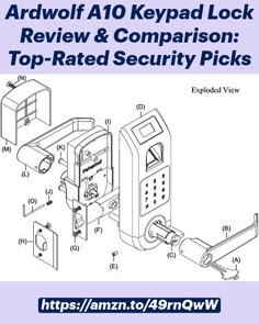 an instruction manual for the ardwof a10 keypad lock