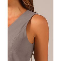 Elevate your summer wardrobe with a fashionable women's vest waistcoat. Its sleeveless design and V-neckline create a chic look that is perfect for any casual or semi-formal occasion. This button-down crop top can be paired with high-waisted jeans, skirts, or shorts to create various stylish outfits. Whether you're going to a music festival or a brunch date, this versatile vest adds a touch of style to your ensemble. A sleeveless vest is the perfect addition to your summer essentials. Stay fashi Fitted V-neck Solid Color Tank Top, Sleeveless Solid Color Tops For Work, Fitted Solid Color V-neck Tank Top, Chic V-neck Solid Color Tank Top, Elegant Sleeveless Solid Color Tank Top, Elegant Solid Color Sleeveless Tank Top, V-neck Tank Top For Work, Womens Tailored Suit, Summer Vest