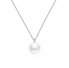 PRICES MAY VARY. Dainty pearl necklace : A single pearl with 18" sterling silver chain for beauty and timeless style. Materials: Crafted from 925 sterling silver,Hypoallergenic,Tarnish resistant,Nickel-free,Lead-free,Cadmium-free,lightweight and skin friendly. Size:8MM single white pearl,16-18 inches adjustable sterling silver rolo chain. Gift:Packaged in an elegant brand gifts box and ready for giving,Perfect for birthday,congratulation,anniversary gifts for women.this pearl necklace makes a lo Classic Round Pearl Necklace For Mother's Day, Classic Pearl Necklace With Pendant For Mother's Day, Classic Pearl White Necklace For Mother's Day, Classic Sterling Silver Pearl Necklace With Charm, Silver Pearl Charm Necklace For Mother's Day, Classic Pearl Necklace With Charm For Mother's Day, Classic Pearl Necklace For Mother's Day, Mother's Day Silver Pearl Charm Necklace, Silver Pearl Drop Necklace For Mother's Day