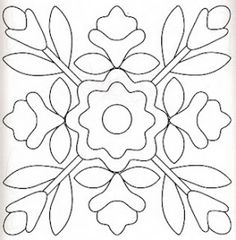 an image of a flower with leaves in the middle and one line on the bottom