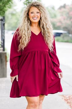 We are in love with this gorgeous dress! It has a lovely plum color with a babydoll design that is a season favorite! The flowy figure flattering fit is perfect for any occasion! Pair this beauty with some booties or heels for your next event for a sassy chic look! 97% Polyester, 3% Spandex Flowy Solid Color Dress For Fall, Flowy Ruffle Hem Dress For Fall, Flowy Dresses For Date Night In Fall, Spring Burgundy Flowy Dress, Flowy Burgundy Dress For Spring, Sassy Chic, Plum Color, Gorgeous Dresses, Labour Day