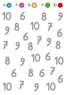 an image of numbers that can be used to teach children how to write and color