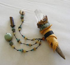 ~~~ ABUNDANCE ~~~ Abundance of luck, love, prosperity...we all need abundance! This little wand is a sure reminder that everything and anything is Wiccan Wands, Spirit Sticks, Talking Sticks, White Magic Spells, Talking Stick, Pagan Crafts, Eye Green, Witchy Crafts, Fairy Wands