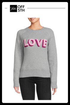 Crewneck Long Sleeves Pullover Polyester, Acrylic, Nylon & Spandex Machine Wash Imported Size & Fit About 24" From Shoulder To Hem Model Shown Is 5'10" (177cm) Wearing Us Size Small. Womens - W Sportswear > Saks Off 5th. Bobeau. Color: Grey Pink. Size: L. Womens Grey Sweater, White Long Sleeve Sweater, Love Sweater, Elbow Patch Sweater, Sheer Sweater, Metallic Sweater, Tunic Hoodie, Waffle Knit Sweater, Drop Shoulder Sweaters