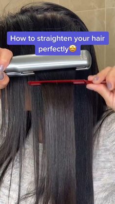 How To Straighten Hair For Beginners, Hacks For Straightening Hair, Tips On Straightening Hair, How To Straighten Your Hair With A Straightener, Straighten Hair Tutorials, How To Use Straightener To Straight, Long Straightened Natural Hair, How To Get Your Hair Pin Straight, How Do I Straighten My Hair