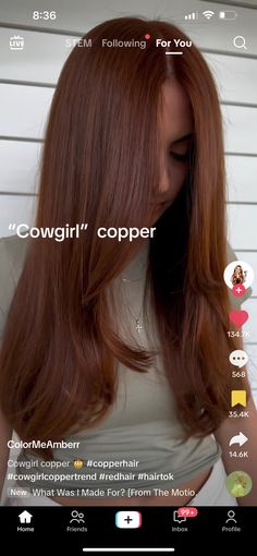 Full Copper Balayage, Cowgirl Hair Color, Copper Cowgirl Hair, Cowboy Copper Hair Color, Cowgirl Copper Hair, Cowgirl Copper, Cowgirl Hair, Copper Hair Dark