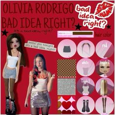 Olivia Rodrigo Obsessed Outfit, Dti Outfits Olivia Rodrigo, Olivia Rodrigo Dress To Impress Outfit, Oliva Rodrigo Outfits Ideas Guts Tour, Good For U Olivia Rodrigo, Olivia Rodrigo Dti Outfit, Bad Idea Right Olivia Rodrigo Outfit, Party Dti Outfit Ideas, Olivia Rodrigo Bad Idea Right