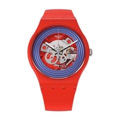 Blue rings red by Swatch - Available at SHOPKURY.COM. Free Shipping on orders over $200. Trusted jewelers since 1965, from San Juan, Puerto Rico. Red Automatic Watches With Round Dial, Red Automatic Watch With Round Dial, Red Watch With Subdials, Red Watches With Subdials, Modern Red Watch Accessories With Subdials, Red Watches With Subdials And Round Dial, Red Watch Accessories With Subdials As A Gift, Modern Red Watches With Subdials, Red Analog Watch For Formal Occasions