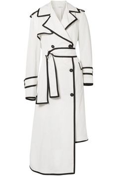 Endless Fashion, Fitted Blazer Jacket, Denim Trench Coat, Coat White, Women Overcoat, Classic Coats, Matthew Williamson, Coat Outfits